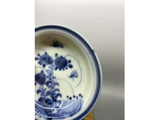 青花花卉纹小碟