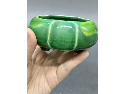 虎皮三彩倭角水盂