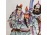 粉彩英武绝伦瓷板