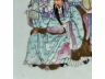 粉彩英武绝伦瓷板