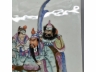 粉彩英武绝伦瓷板