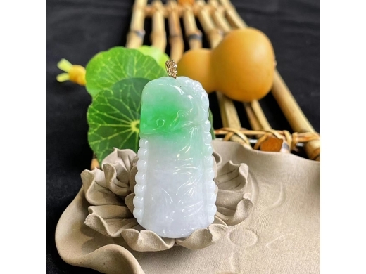 318K金翡翠竹节