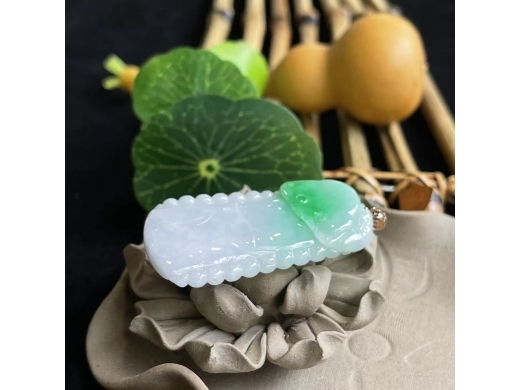 318K金翡翠竹节