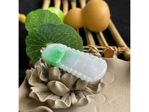 318K金翡翠竹节