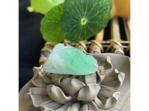17号18K金翠灵芝如意