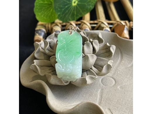 17号18K金翠灵芝如意