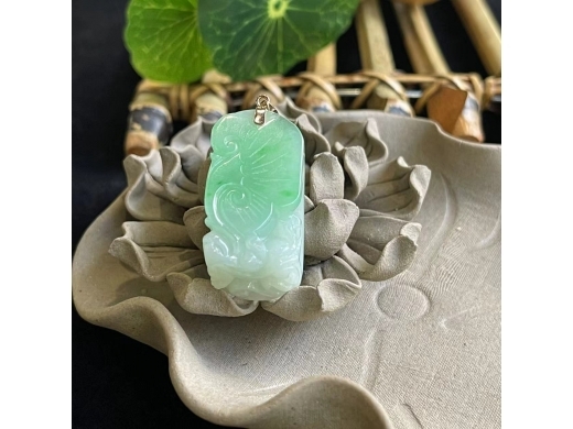 17号18K金翠灵芝如意