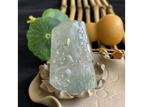 9翡翠吉祥如意牌