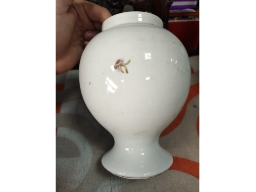 粉彩花卉灯笼瓶