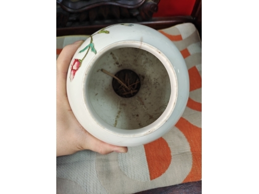 粉彩花卉灯笼瓶