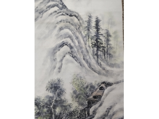 粉彩山水画