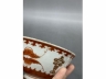 矾红描金福寿纹盖碗