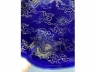 祭蓝描金龙纹海棠盘