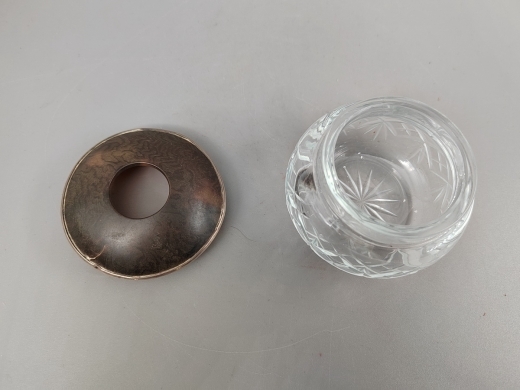 银玳瑁盖水晶玻璃墨水瓶