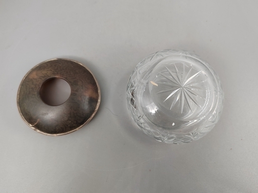 银玳瑁盖水晶玻璃墨水瓶