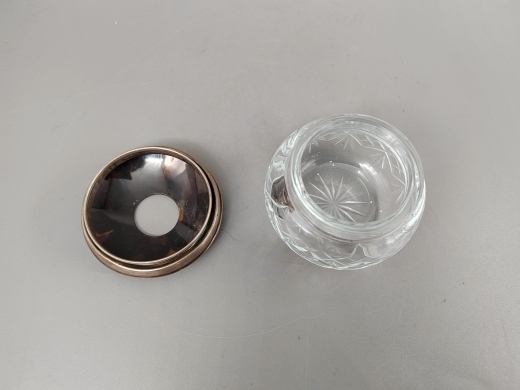 银玳瑁盖水晶玻璃墨水瓶