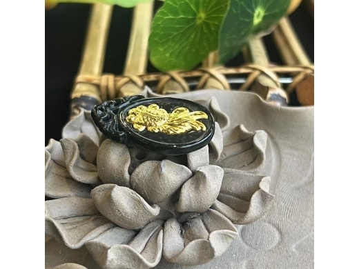 13墨翠千足金金鱼