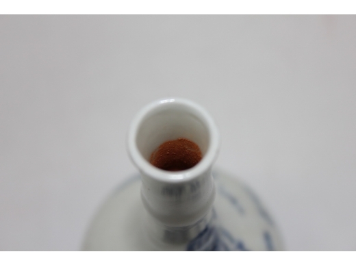 青花山水人物竹节胆瓶