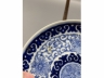 青花淡描缠枝花卉纹盘