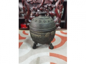 铜豆式熏炉