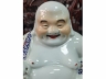 粉彩瓷弥勒像朱茂记造