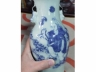 豆青釉高加白刘海戏金蟾瓶