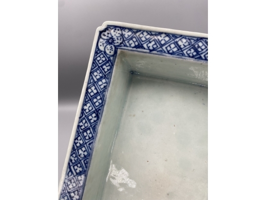 青花镂空水仙盆