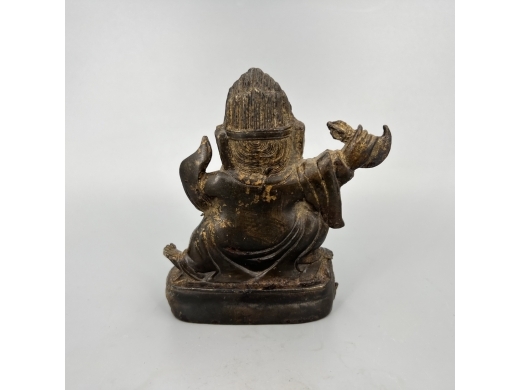 铜泥金黄财神立像