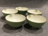 绿彩日本茶碗一套(五只)