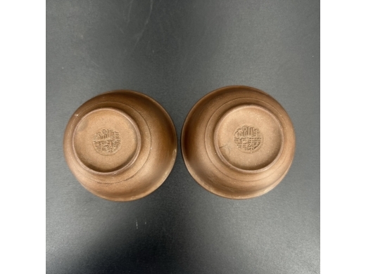 紫砂杯一对