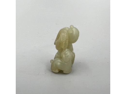 玉雕童子挂件
