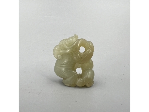 玉雕童子挂件