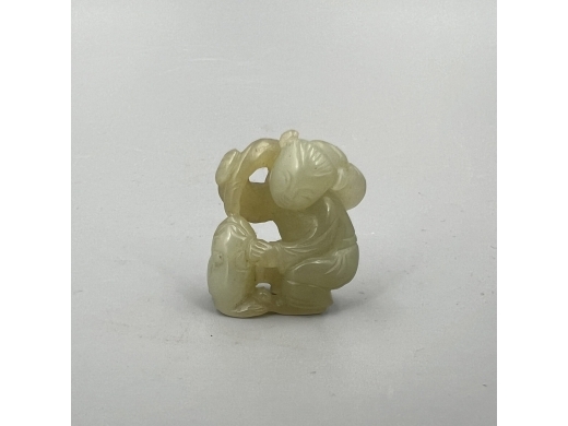 玉雕童子挂件
