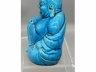 孔雀蓝釉弥勒瓷塑