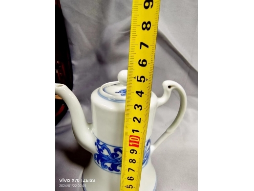 清代青花茶壶