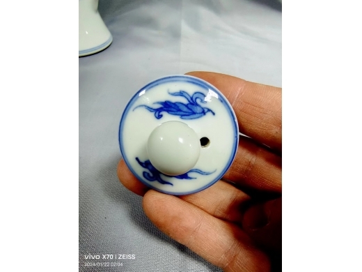 清代青花茶壶