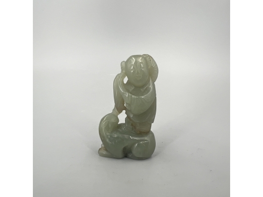 玉雕童子挂件