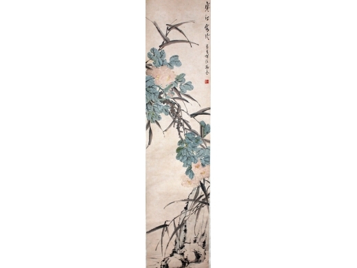 胡保花卉轴