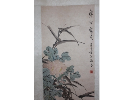 胡保花卉轴