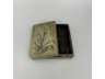 铜刻兰花诗文长方形墨盒