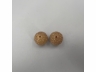 玉雕如意纹圆珠一对