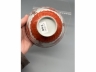 矾红描金福寿纹盖碗