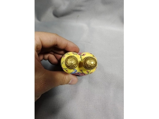 铜胎珐琅双联鼻烟壶