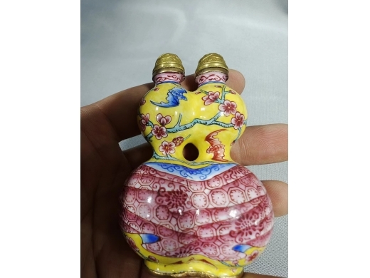 铜胎珐琅双联鼻烟壶