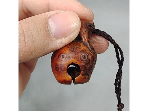 竹根呱呱来财挂件