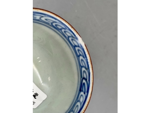 青花蕉叶纹鸡心盏