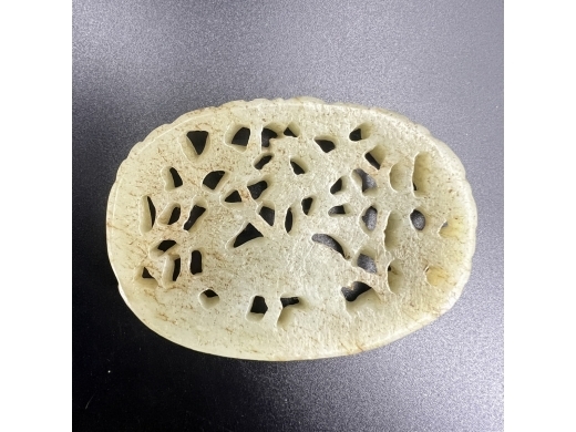 玉雕花卉瑞兽纹瓦子