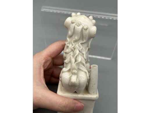 德化窑狮子香烛插