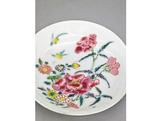 粉彩花鸟纹碟