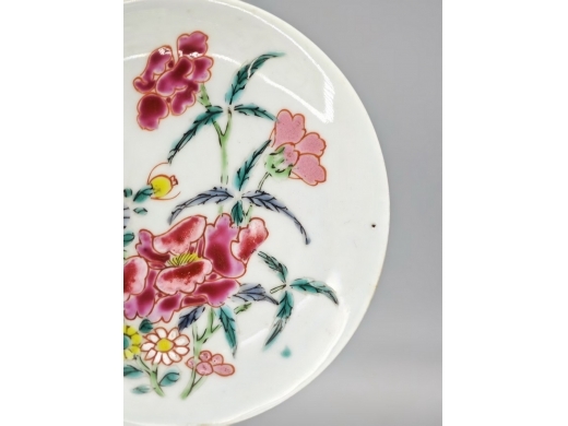 粉彩花鸟纹碟